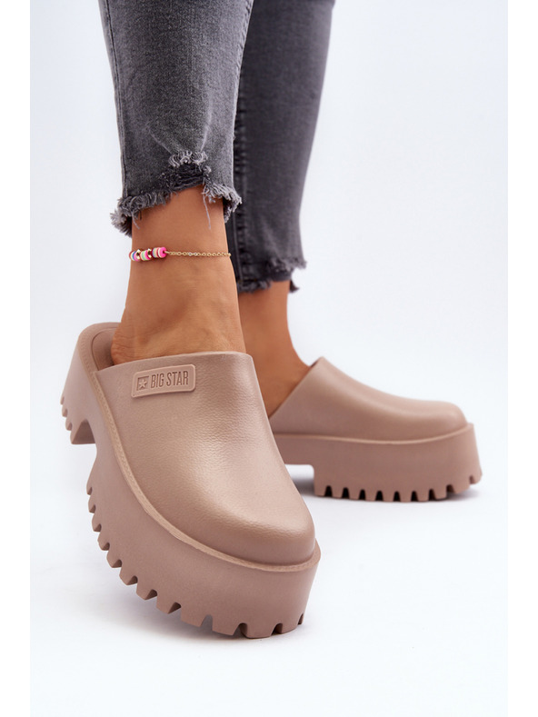 BIG STAR SHOES Ženski copati z enojnim podplatom Big Star Beige