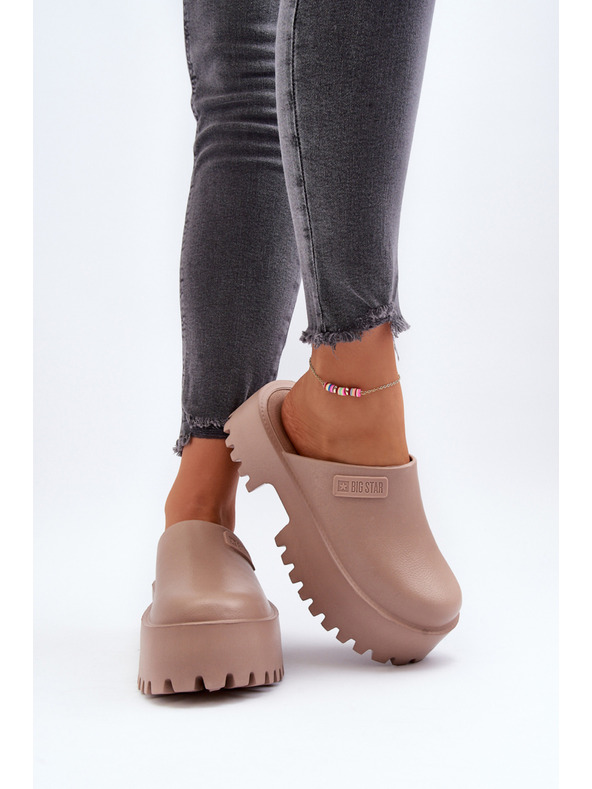 BIG STAR SHOES Ženski copati z enojnim podplatom Big Star Beige