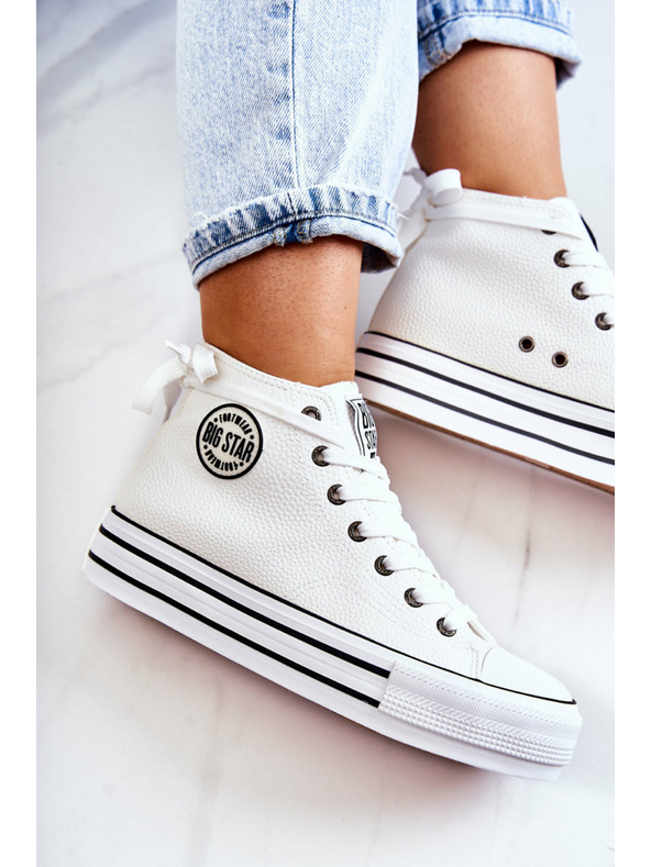 BIG STAR SHOES Ženski visoki copati Big Star - beli