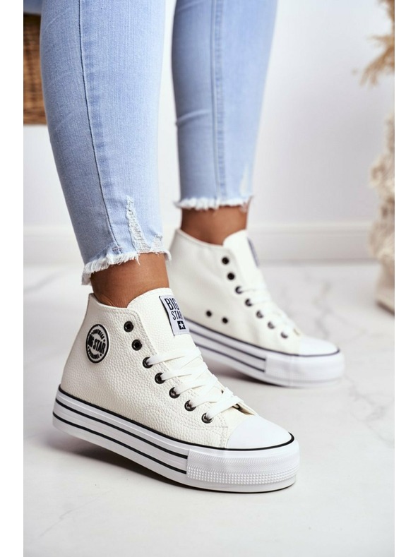 BIG STAR SHOES Ženski visoki copati Big Star - beli