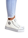 BIG STAR SHOES Ženski visoki copati Big Star - beli