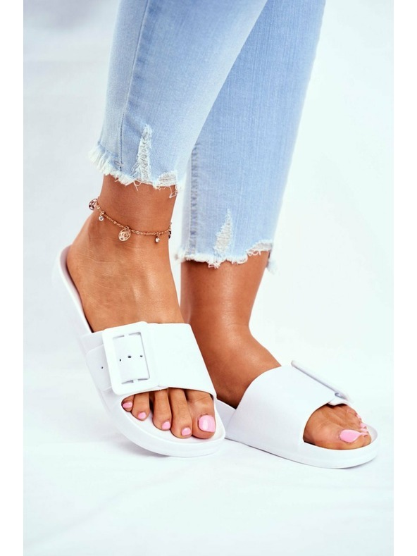 BIG STAR SHOES Ženski elegantni copati Big Star - beli Velikost: