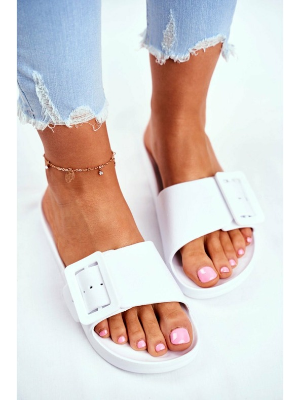 BIG STAR SHOES Ženski elegantni copati Big Star - beli Velikost: