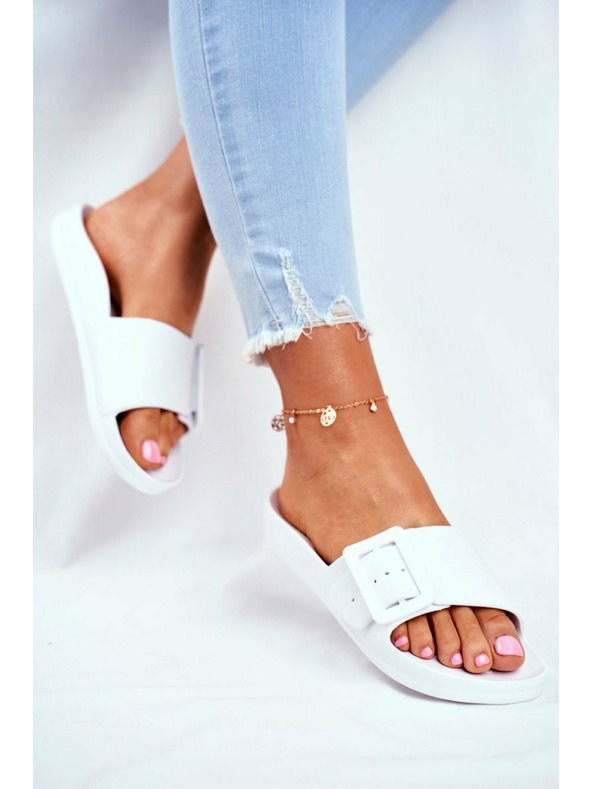 BIG STAR SHOES Ženski elegantni copati Big Star - beli Velikost: