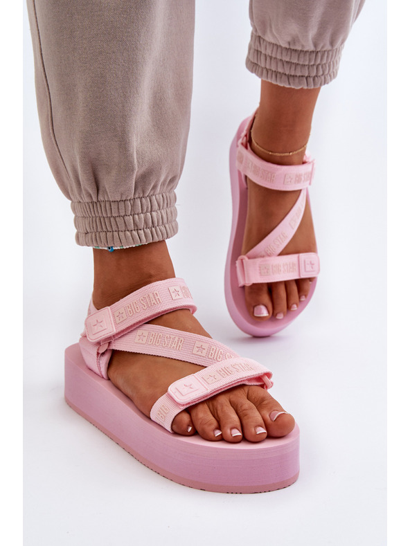 BIG STAR SHOES Ženske sandale s platformo Big Star Pink