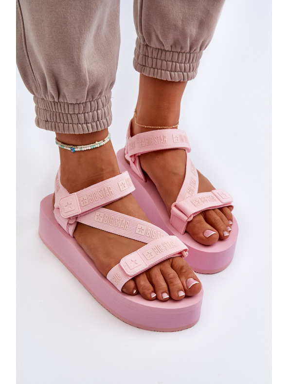 BIG STAR SHOES Ženske sandale s platformo Big Star Pink