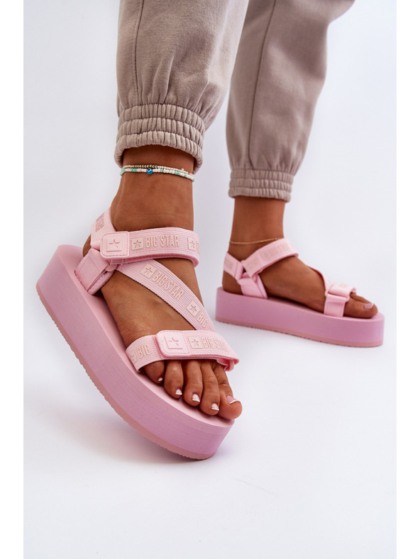 BIG STAR SHOES Ženske sandale s platformo Big Star Pink