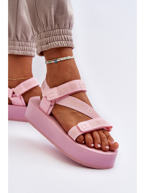 BIG STAR SHOES Ženske sandale s platformo Big Star Pink