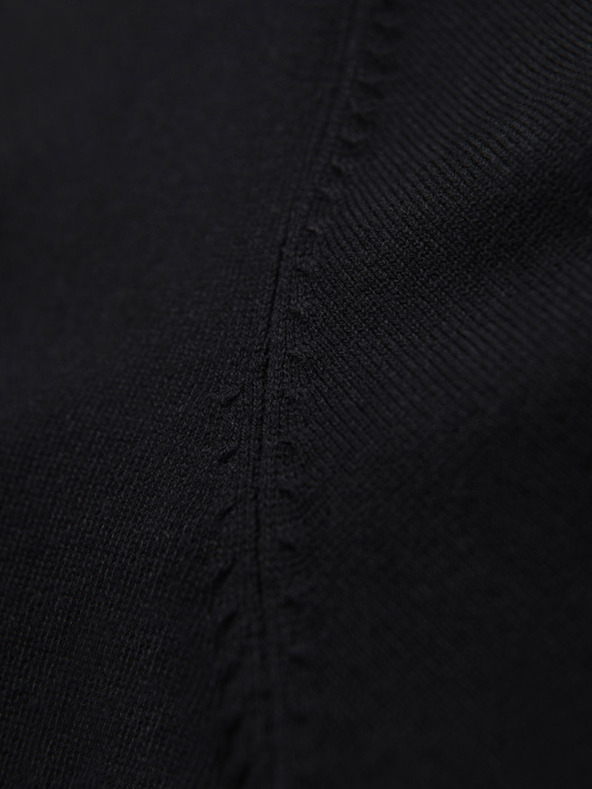 Ombre Clothing Moški pleteni pulover s strukturiranimi pikami - temno modra barva Ombre Clothing