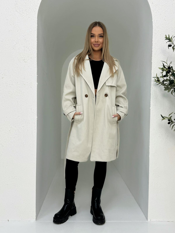 Edoti Modni ženski plašč - bež EDOTI