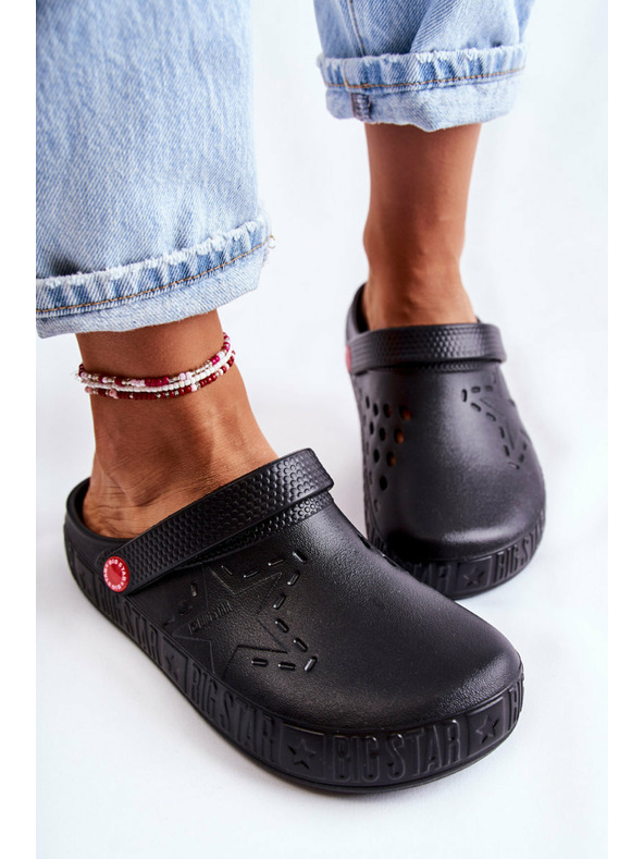 BIG STAR SHOES Ženski svetli copati Kroks Big Star