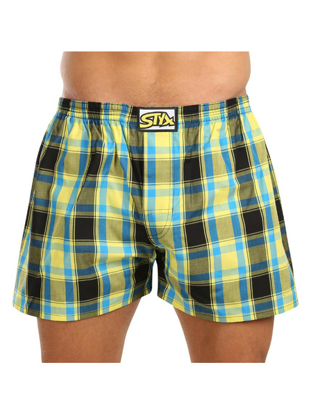 Styx Komplet treh - moške kratke hlače Styx classic rubber oversized večbarvne