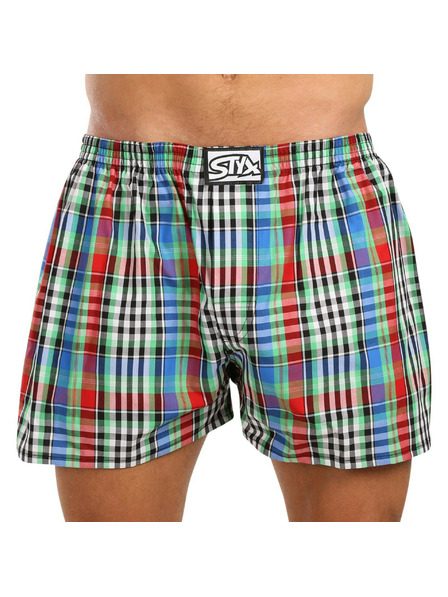 Styx Komplet treh - moške kratke hlače Styx classic rubber oversized večbarvne