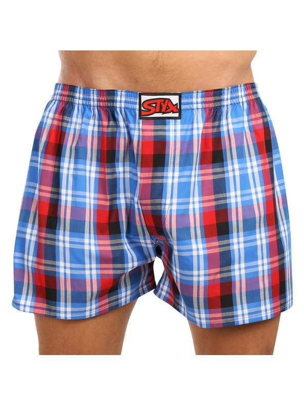 Styx Komplet treh - moške kratke hlače Styx classic rubber oversized večbarvne