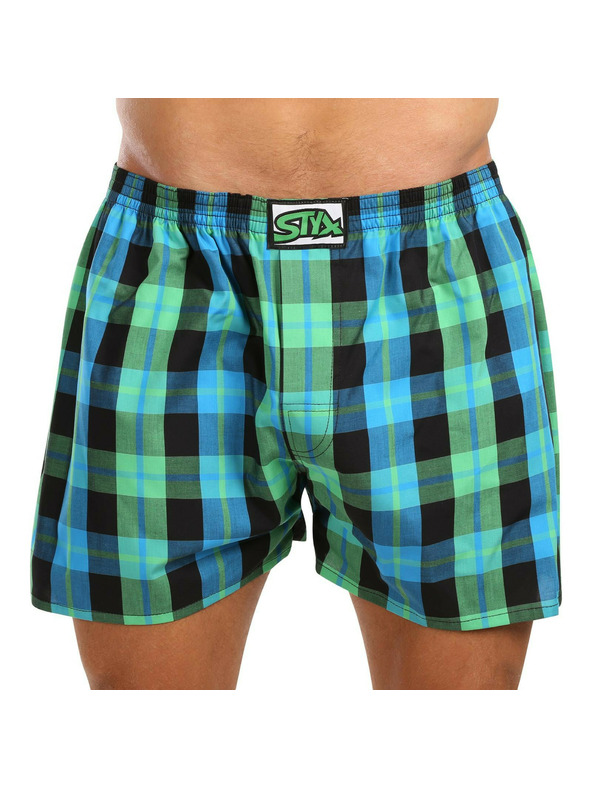 Styx Komplet treh - moške kratke hlače Styx classic rubber oversized večbarvne