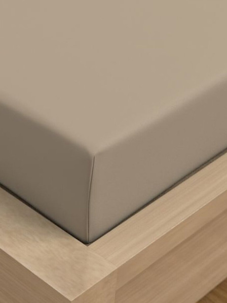 Kvalitex Saténové prestieradlo LUXURY COLLECTION 220x200cm béžové