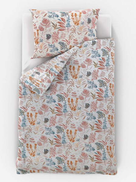 Kvalitex Svileni podaljšani komplet posteljnine Luxury Collection 140x220, 70x90cm Coral garden Kvalitex