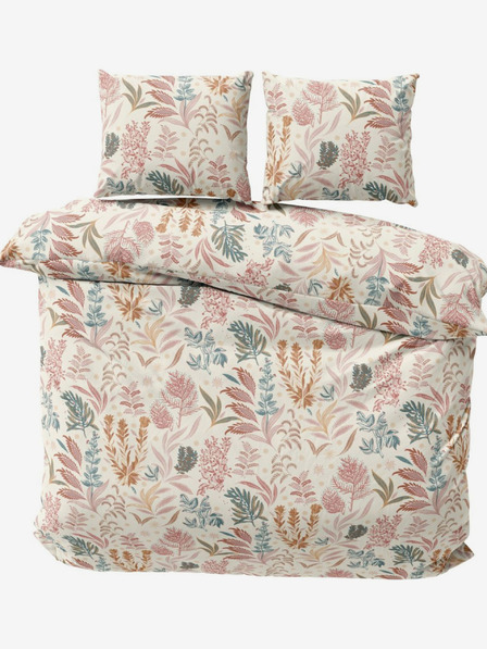 Kvalitex Satenasta francoska podaljšana prevleka Luxury Collection 1+2, 240x220, 70x90cm Coral garden Kvalitex