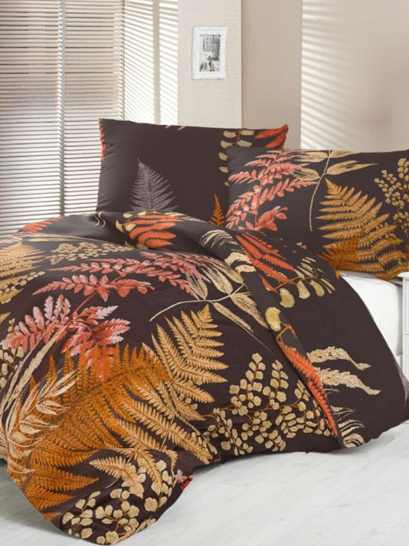 Kvalitex Satenasta podaljšana prevleka Luxury Collection 140x220, 70x90cm Paprat rjava Kvalitex