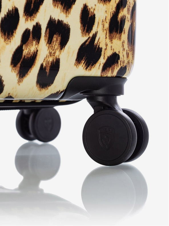 Heys Čierno-hnedý vzorovaný cestovný kufor Heys Brown Leopard M
