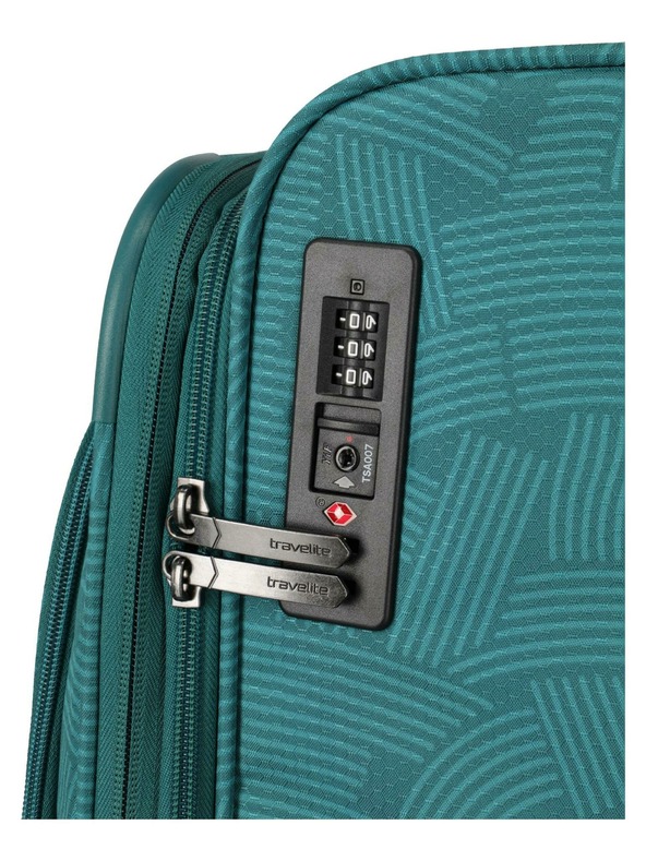 Travelite Potovalni kovček Travelite Skaii 4w L Print Petrol