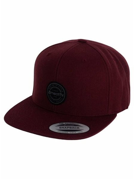 Meatfly Meatfly šiltovka Hornet Snapback Čierna Okrúhla/Tmavočervená | Čierna | Veľkosť