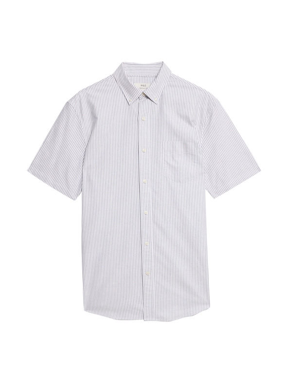 Marks & Spencer Progasta oxford srajca iz bombaža Marks & Spencer zelena