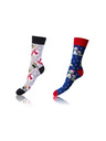 Bellinda CRAZY SOCKS 2x - Veselé ponožky 2 páry - sivá - modrá