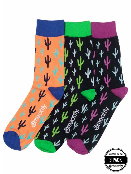 Meatfly Meatfly Socks Lexy Triple Pack Cactus | Multicolor | Size