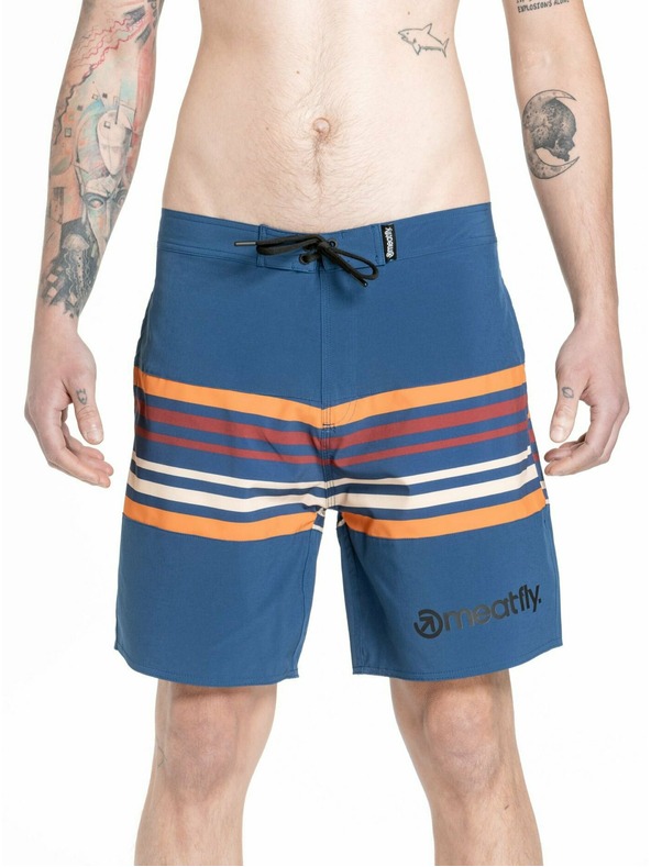Meatfly Meatfly moške kopalke Ernie Boardshorts 19" Stripes Navy | Modra | Velikost