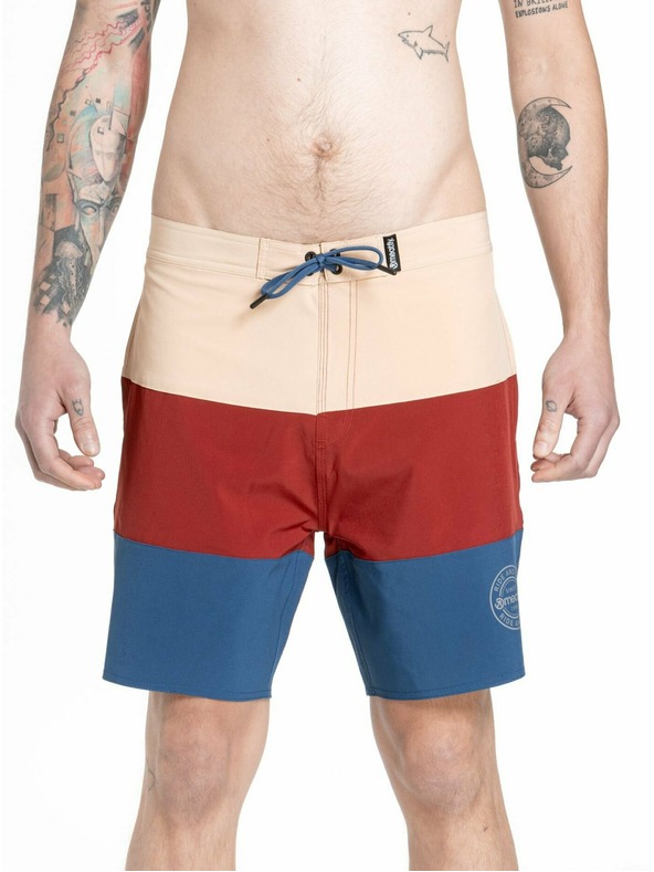 Meatfly Meatfly moške kopalke Ernie Boardshorts 19" Navy / Latte | Modra | Velikost
