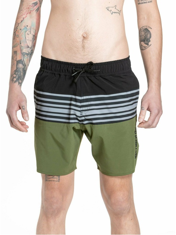 Meatfly Meatfly moške kopalke Keith Boardshorts 17" Olive / Black | Zelena | Velikost