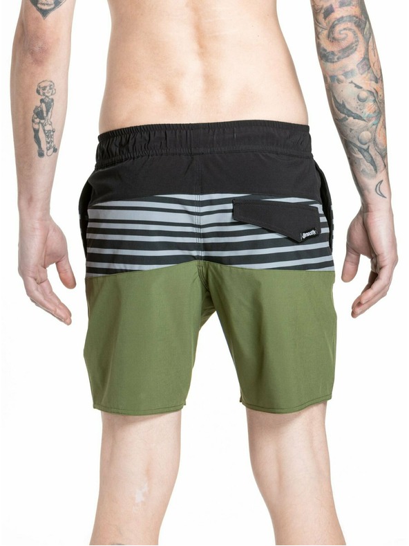 Meatfly Meatfly moške kopalke Keith Boardshorts 17" Olive / Black | Zelena | Velikost