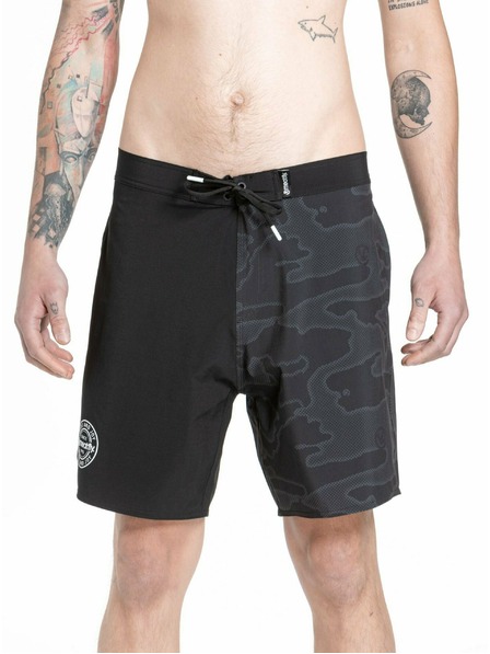 Meatfly Meatfly moške kopalke Ernie Boardshorts 19" Morph Black | Črna | Velikost