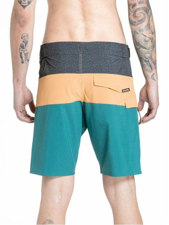 Meatfly Meatfly moške kopalke Mitch Boardshorts 21" Snake Green / Camel | Zelena | Velikost