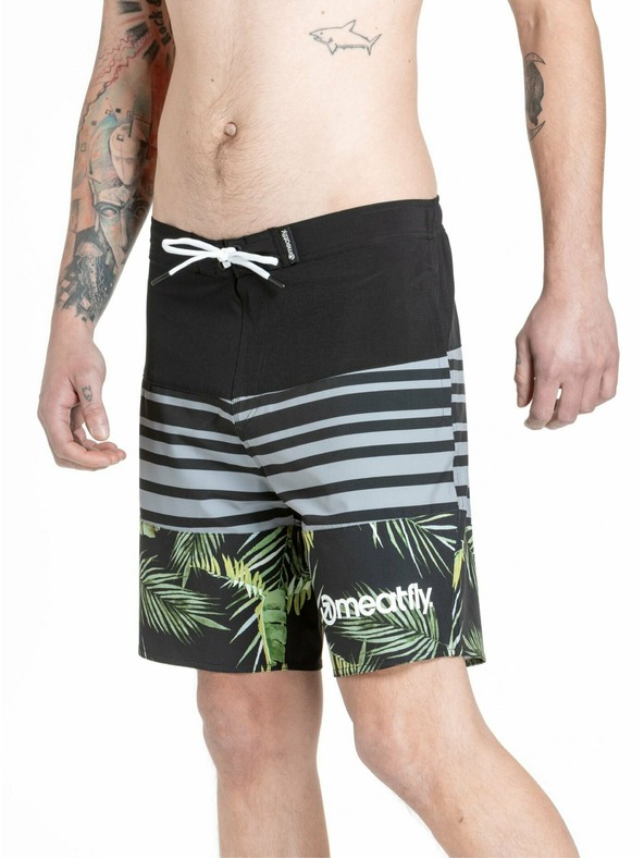 Meatfly Meatfly moške kopalne hlače Ernie Boardshorts 19" Palm | Večbarvna | Velikost