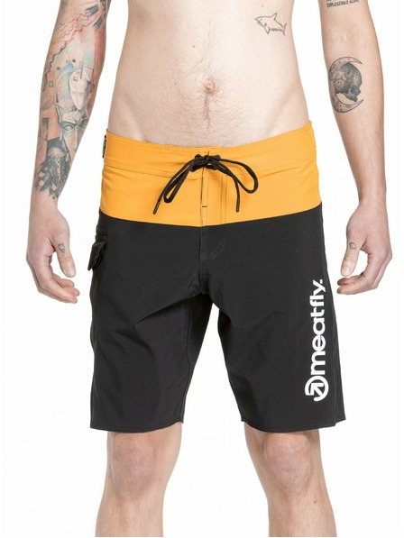 Meatfly Meatfly moške kopalne hlače Mitch Boardshorts 21" Yellow / Black | Rumena | Velikost
