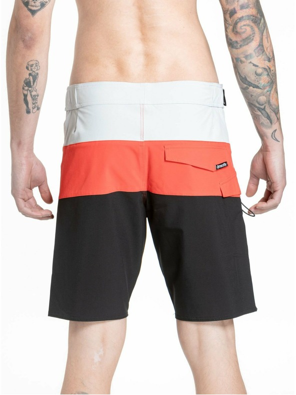 Meatfly Meatfly moške kopalne hlače Mitch Boardshorts 21" Red Orange / Black | Rdeča | Velikost