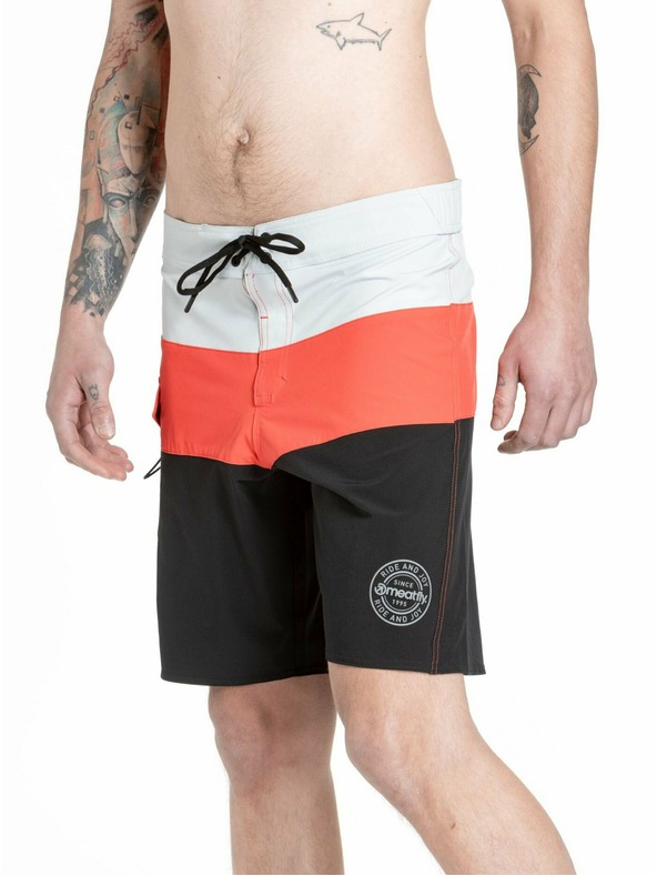 Meatfly Meatfly moške kopalne hlače Mitch Boardshorts 21" Red Orange / Black | Rdeča | Velikost