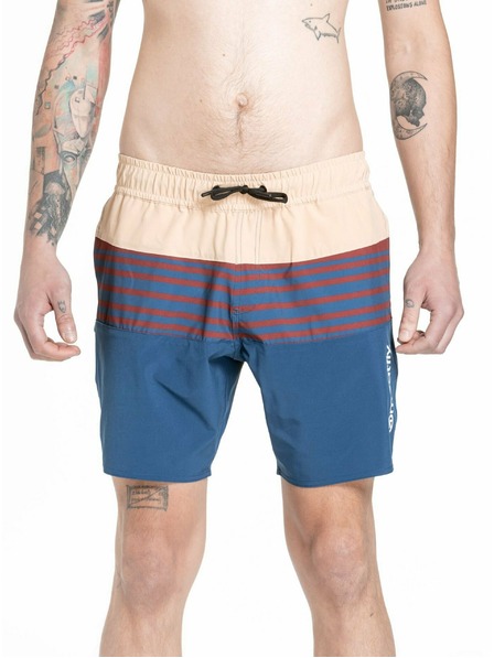 Meatfly Meatfly moške kopalne hlače Keith Boardshorts 17" Navy / Latte | Modra | Velikost