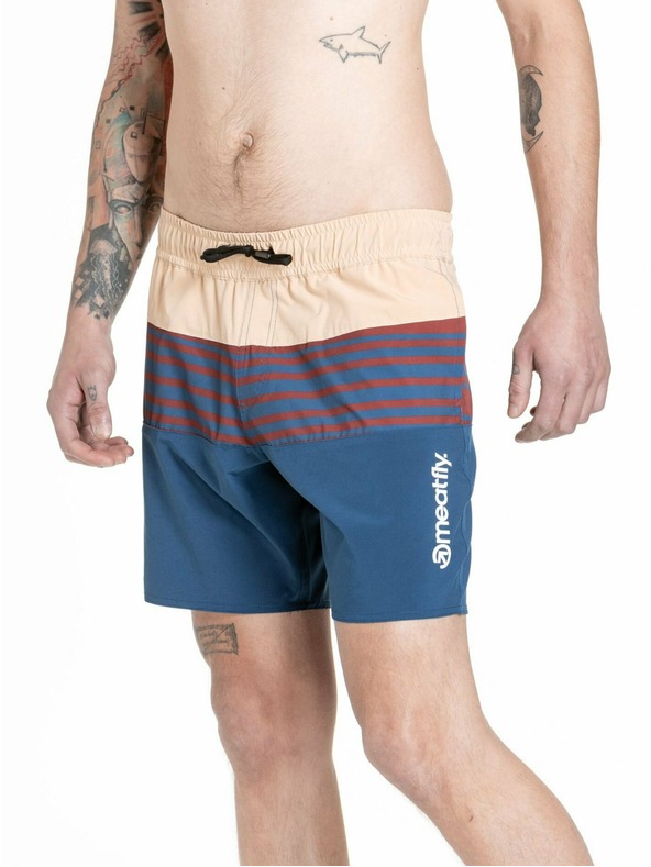 Meatfly Meatfly moške kopalne hlače Keith Boardshorts 17" Navy / Latte | Modra | Velikost