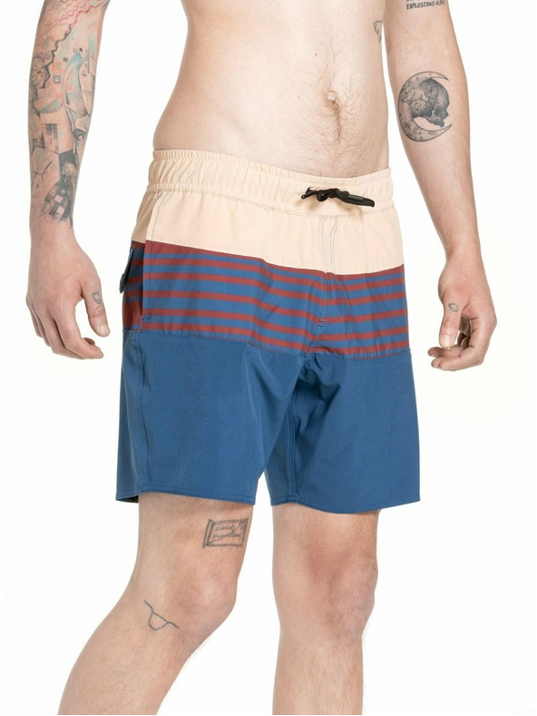 Meatfly Meatfly moške kopalne hlače Keith Boardshorts 17" Navy / Latte | Modra | Velikost
