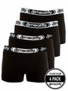 Meatfly Meatfly moške boksarice Balboa Boxershorts Four Pack Black/Black | Črna | Velikost