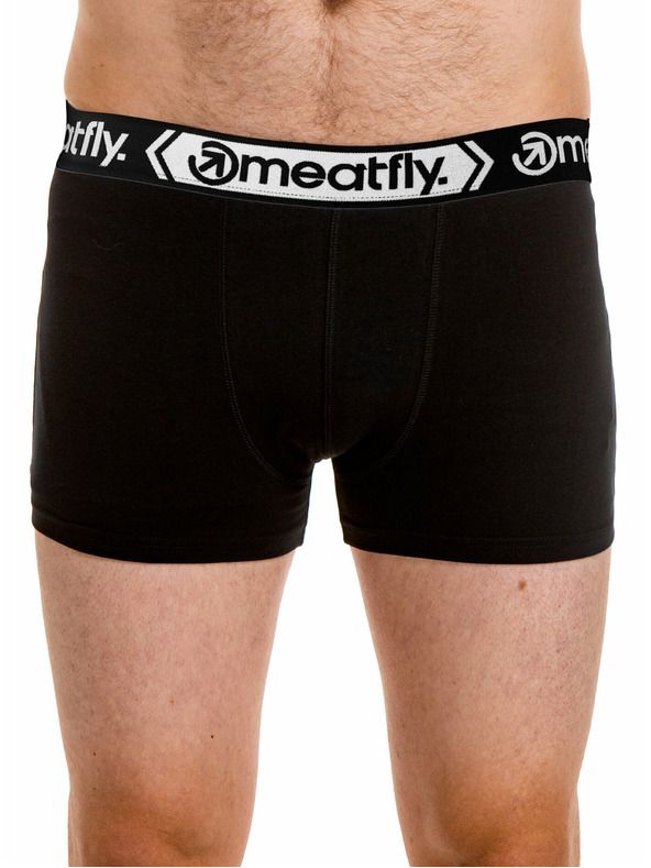 Meatfly Meatfly moške boksarice Balboa Boxershorts Four Pack Black/Black | Črna | Velikost