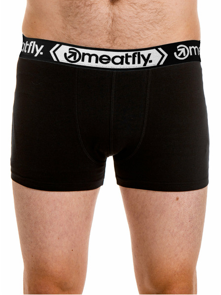 Meatfly Meatfly moške boksarice Balboa Boxershorts Four Pack Black/Black | Črna | Velikost