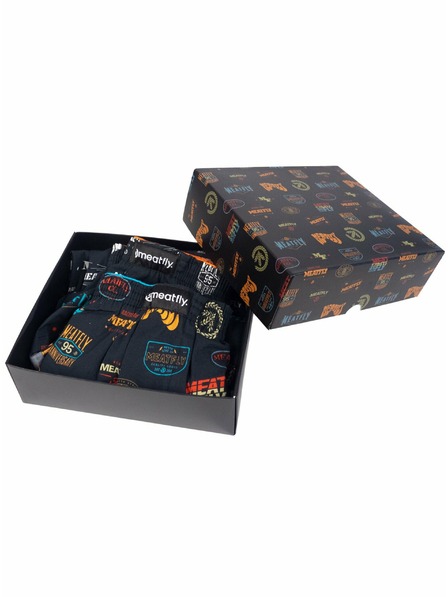 Meatfly Meatfly moške spodnje hlače Agostino Badges Gift Pack | Črna | Velikost