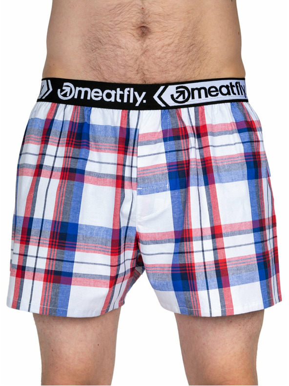 Meatfly Meatfly moške boksarice Gigi White Red / Blue | Bela | Velikost