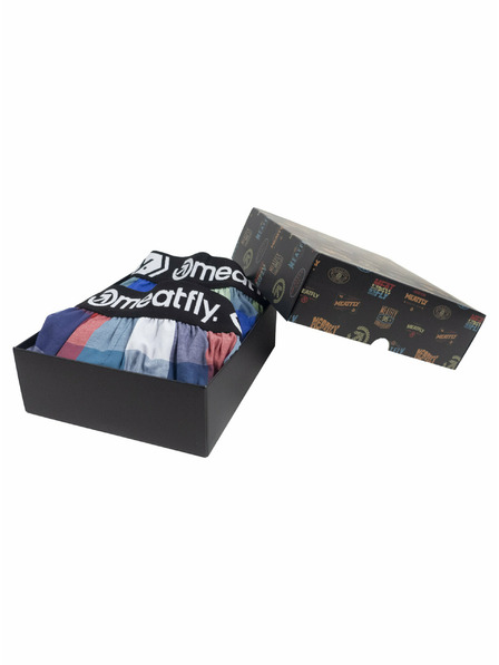 Meatfly Meatfly moške boksarice Gigi Navy Red / Green Gift Pack | Rdeča | Velikost