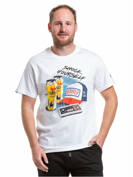 Meatfly Meatfly moška majica Big Shock 8Bit White | Bela | Velikost