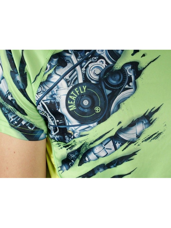 Meatfly Meatfly funkcionalna majica Reaper A - Lime green | Zelena | Velikost